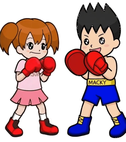 ミット打ちを楽しむマッキーくんとアスカちゃん